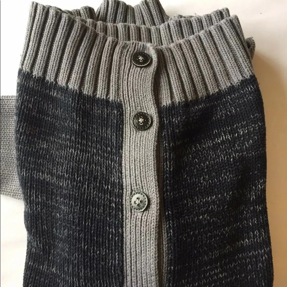 Tristan Men’s  Button Down Cardigan Sweater Medium Navy Grey - Picture 11 of 12